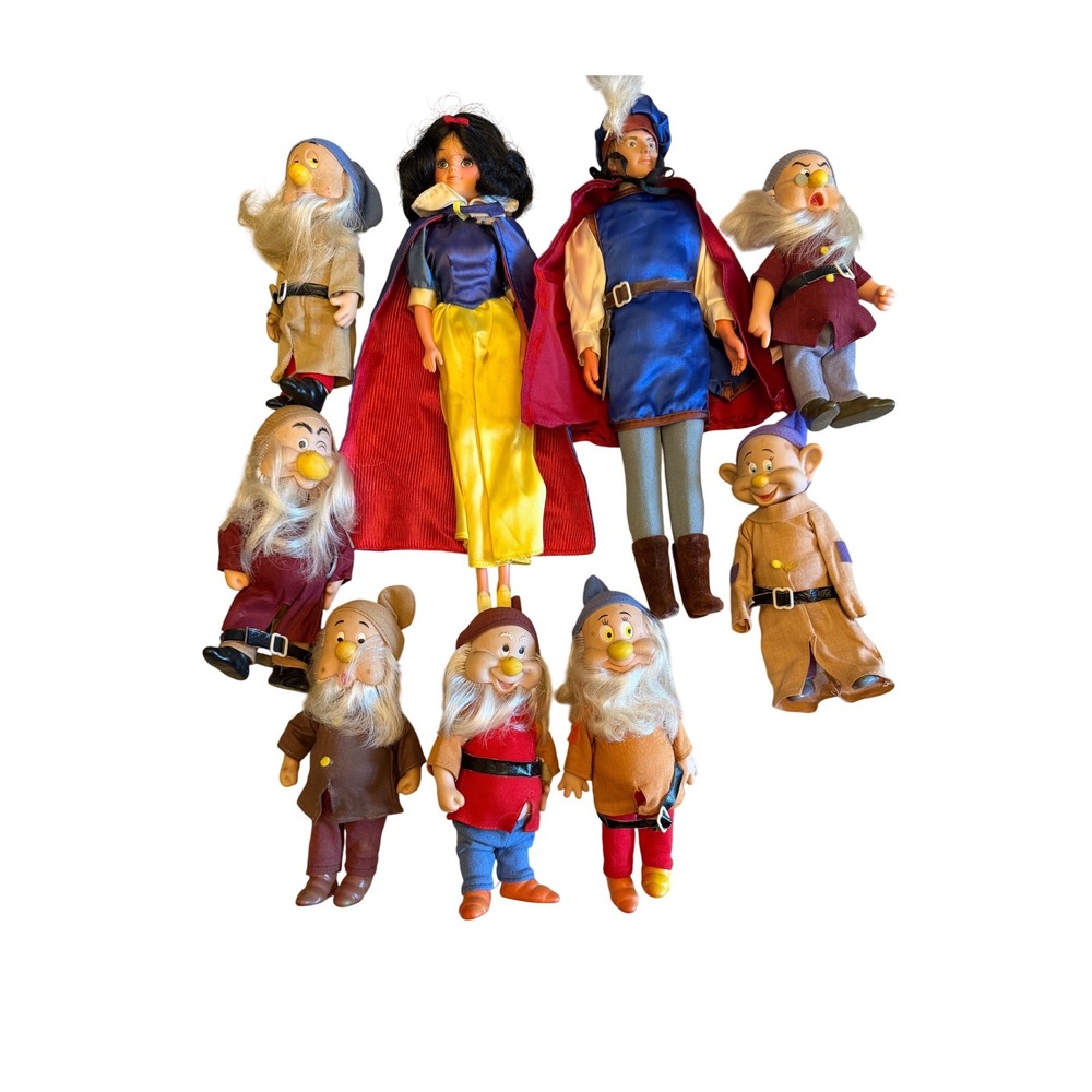 Vintage Disney Snow White & The Seven Dwarfs complete 9-piece set - Bikin USA